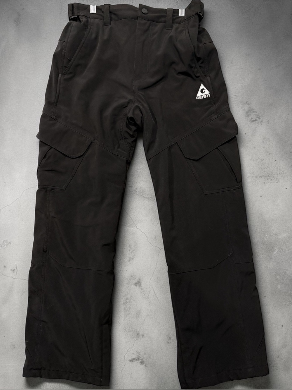 Gerry Weber Snow Pants Black Men’s Cargo. Lined Winterwear. Stretch. Side pocket